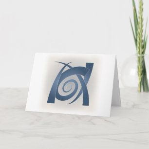 Tarjeta Elefante de piedra azul