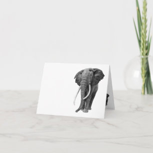 Tarjeta elefante de toros - Dibujo a lápiz