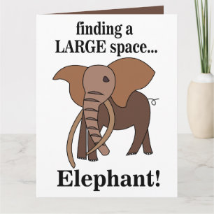 Tarjeta Elefante Divertido