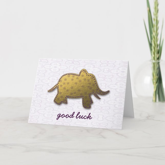 Tarjeta elefante dorado (Anverso)