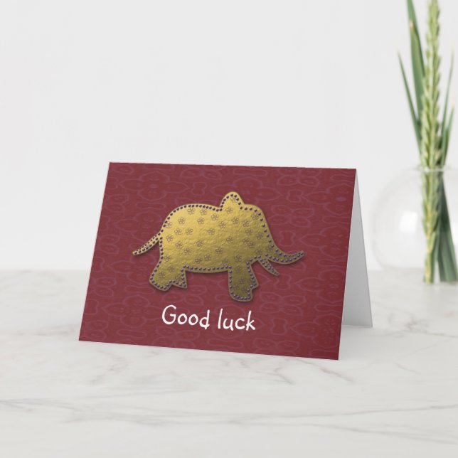 Tarjeta elefante dorado (Anverso)