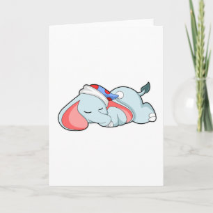 Tarjeta Elefante durmiendo con dormilón