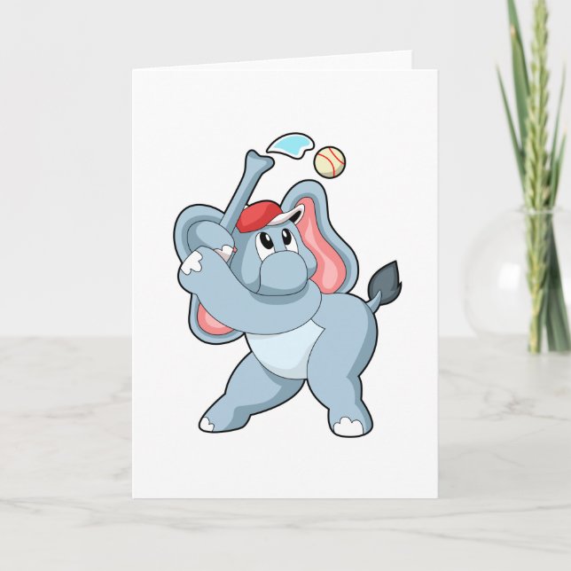 Tarjeta Elefante en el Béisbol (Anverso)