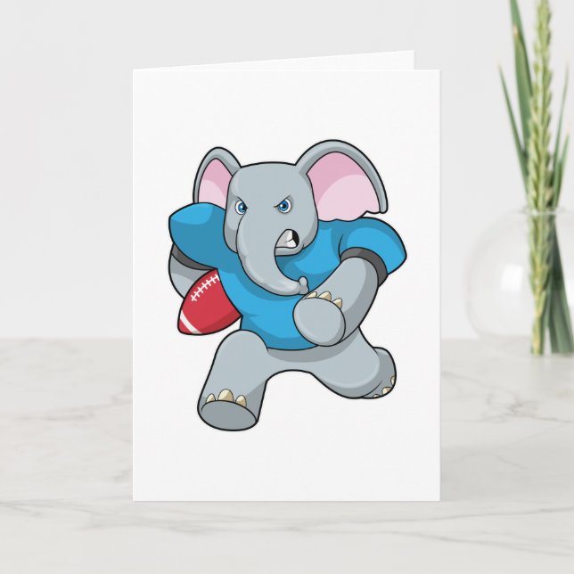 Tarjeta Elefante en el fútbol con equipo (Anverso)