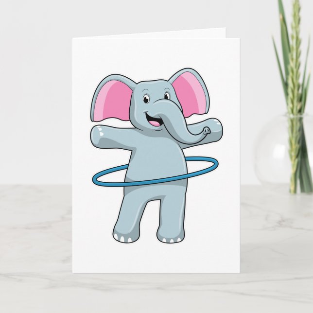 Tarjeta Elefante en Fitness con neumáticos de Fitness (Anverso)