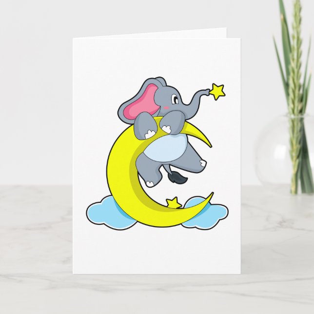 Tarjeta Elefante en Nubes (Anverso)