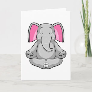 Tarjeta Elefante en Yoga en Cruzado