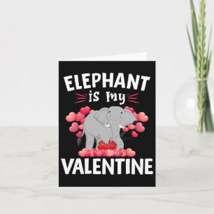 Tarjeta Elefante Es Mi San Valentín Feliz Día de San Valen