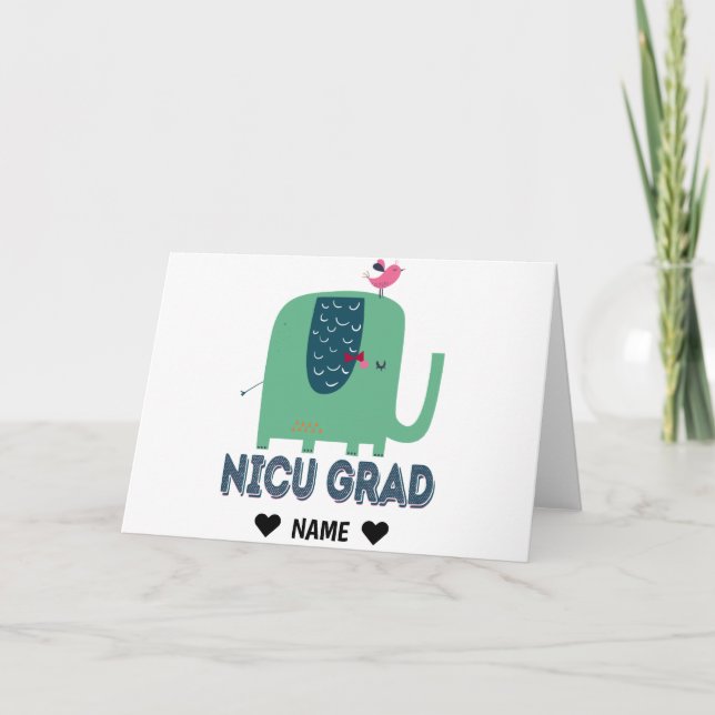 Tarjeta Elefante Grad de NICU (Anverso)