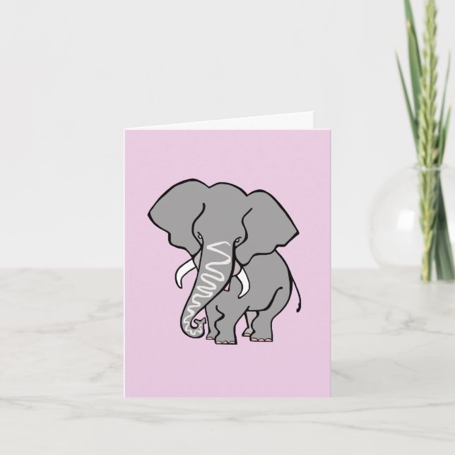 Tarjeta ELEFANTE Gráfico - Animales salvajes - Naturaleza  (Anverso)