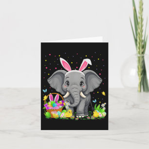 Tarjeta Elefante Huevo de Pascua Caza Bunny Ear Elephant F