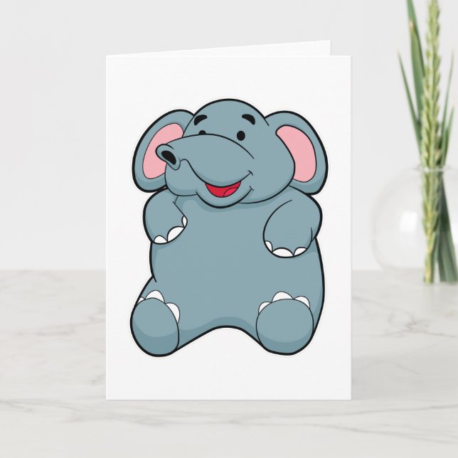 Tarjeta Elefante Lindo (Anverso)