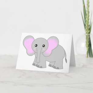 Tarjeta Elefante lindo del bebé