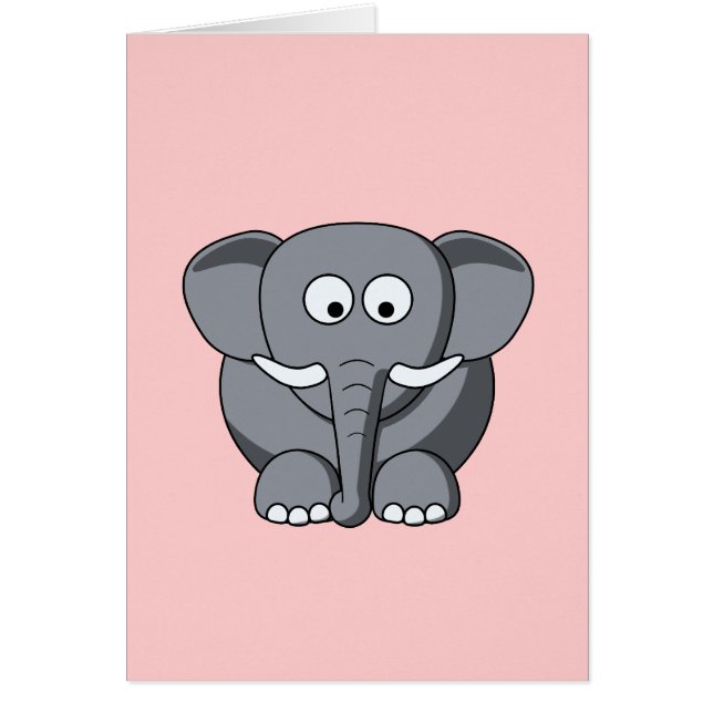 Tarjeta elefante personalizado (Frente)