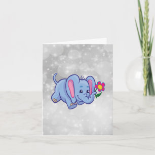 Tarjeta elefante personalizado lindo