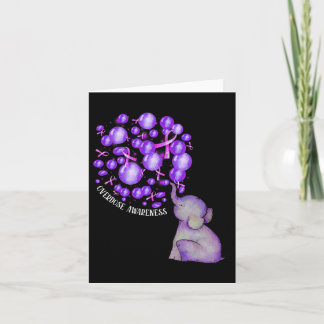 Tarjeta Elefante que sopla leones morados sobredosis Aware