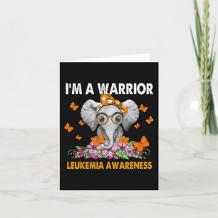 Tarjeta Elefante Soy una conciencia de leucemia guerrera