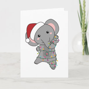 Tarjeta Elefantes Navidades de Elefantes Niegan a los Anim
