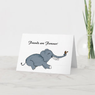 Tarjeta Elefantes y amigos de ardilla para siempre