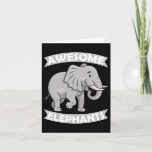 Tarjeta Elefantes Zoológico Circo Elefante Conservador