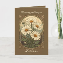Elegancia Art Nouveau de Daisy Flor del Mes de Nac