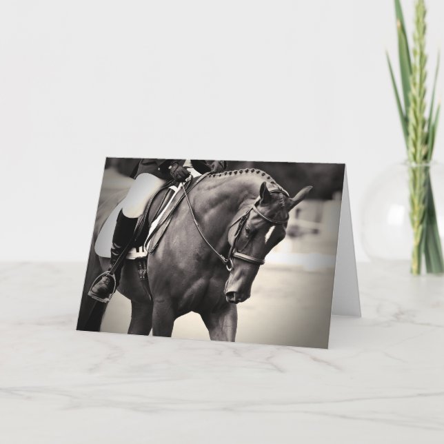 Tarjeta Elegancia - caballo del Dressage (Anverso)