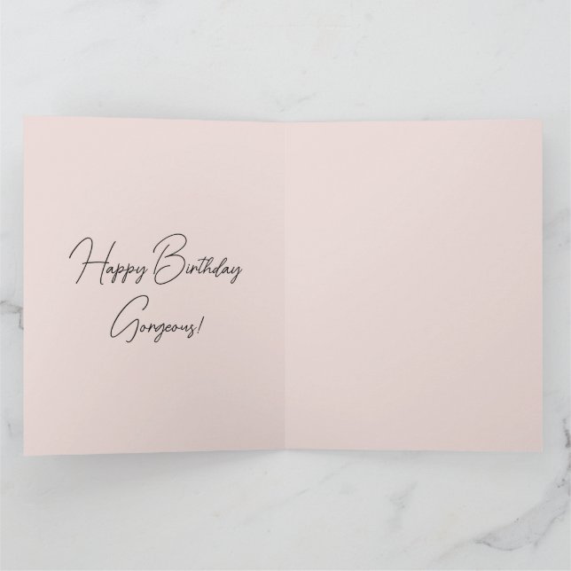 Tarjeta Elegancia con un lado de sass Birthday Card (Interior)