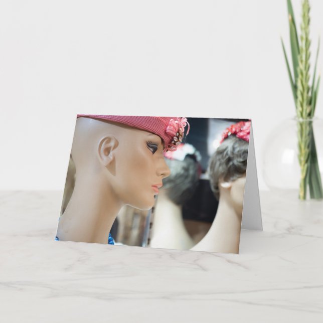 Tarjeta Elegancia de época: Antiguo Almacén Mannequina Fig (Anverso)