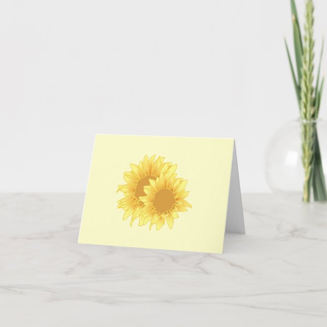 Tarjeta Elegancia de girasol (Anverso)