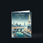 Tarjeta Elegancia de invierno parisina<br><div class="desc">Entre en un maravilloso parisino de invierno con nuestra tarjeta de Navidades "Parisian Winter Elegance". Esta exquisita tarjeta capta el romanticismo y el encanto de París durante la temporada festiva. Desde las brillantes luces a lo largo del Sena hasta la majestuosa Torre Eiffel con alegría navideña, cada elemento de esta...</div>