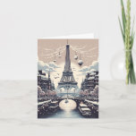 Tarjeta Elegancia de invierno parisina - Navidades en la c<br><div class="desc">Entre en un maravilloso parisino de invierno con nuestra tarjeta de Navidades "Parisian Winter Elegance". Esta exquisita tarjeta capta el romanticismo y el encanto de París durante la temporada festiva. Desde las brillantes luces a lo largo del Sena hasta la majestuosa Torre Eiffel con alegría navideña, cada elemento de esta...</div>