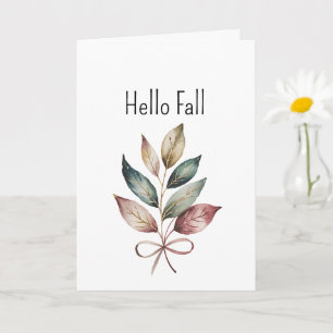 Tarjeta Elegancia de Otoño Dorado