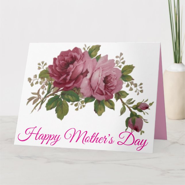Tarjeta Elegancia de rosa rosa (Anverso)