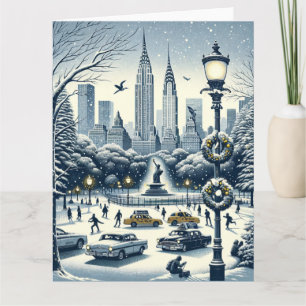 Tarjeta Elegancia de vacaciones en Nueva York - Navidad pe