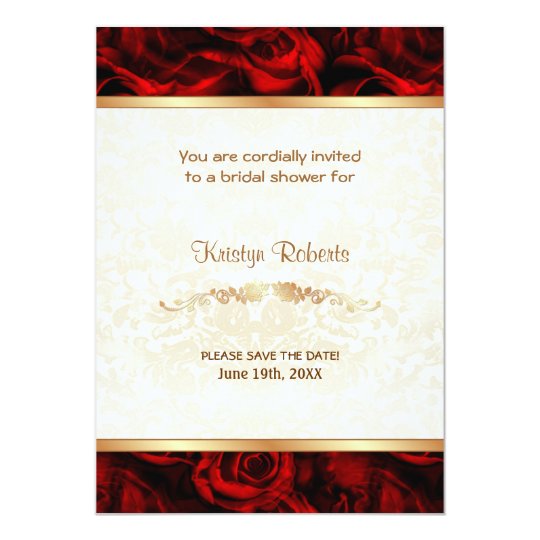 Tarjeta Elegancia del rosa rojo - ducha