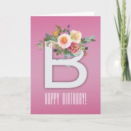 Tarjeta Elegancia Floral de Cumpleaños
