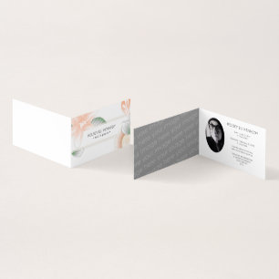 Tarjeta elegancia floral vintage descansa en paz doblado