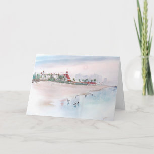 TARJETA ELEGANCIA POR EL MAR, CORONADO, CALIFORNIA