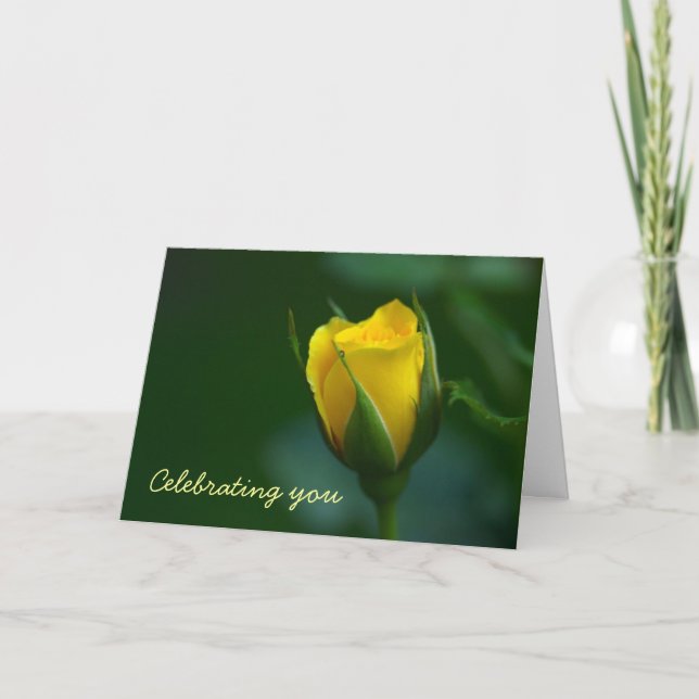 Tarjeta Elegancia y simplicidad. Sunny Birthday Greetings (Anverso)