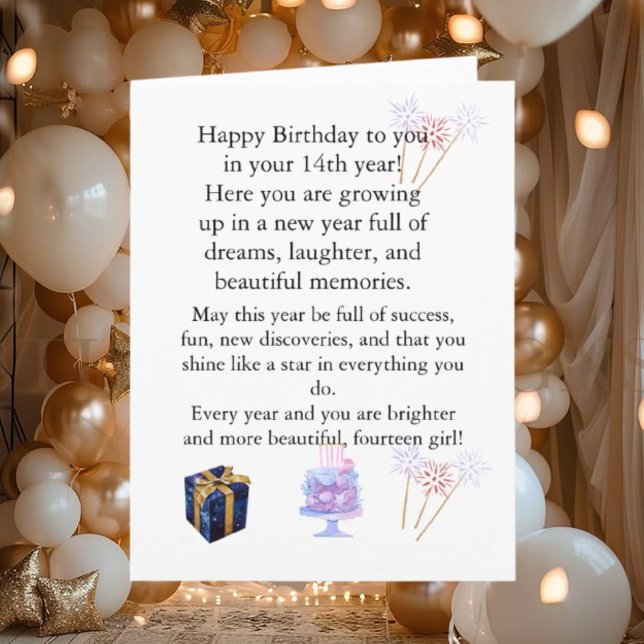 Tarjeta Elegant Birthday Card for Her – Personalized Greet (Subido por el creador)