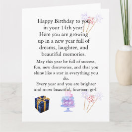 Tarjeta Elegant Birthday Card for Her – Personalized Greet