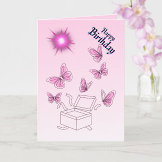 Tarjeta Elegant Butterfly Birthday Card | Colorful Customi