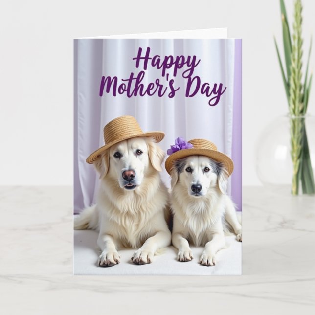 Tarjeta Elegant Canine Mothers Day Card (Anverso)