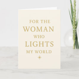 Tarjeta Elegant Christmas Card for Mom - Light of My World