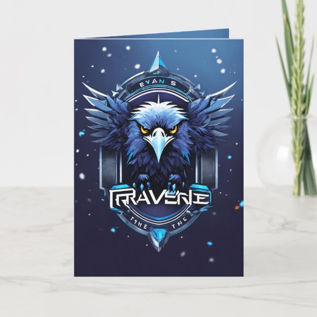 Tarjeta Elegant Eagle Logo Greeting Card | Stylish Minimal (Anverso)