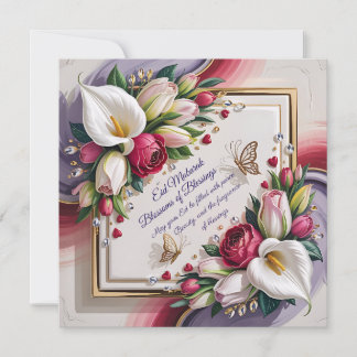 Tarjeta Elegant Eid Al Adha Greeting Card with White Calla