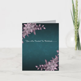 Tarjeta Elegant Floral Graduation Folded Invitation