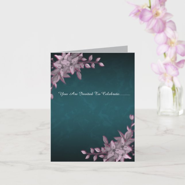 Tarjeta Elegant Floral Graduation Folded Invitation (Orquídea)