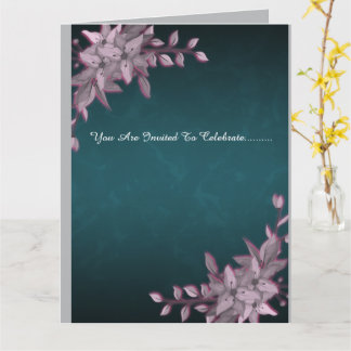 Tarjeta Elegant Floral Graduation Folded Invitation