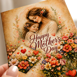 Tarjeta Elegant Floral Happy Mother’s Day Card 